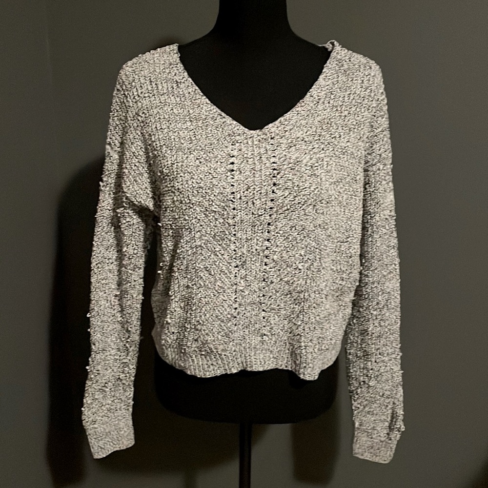Juniors Heather Grey Sweater